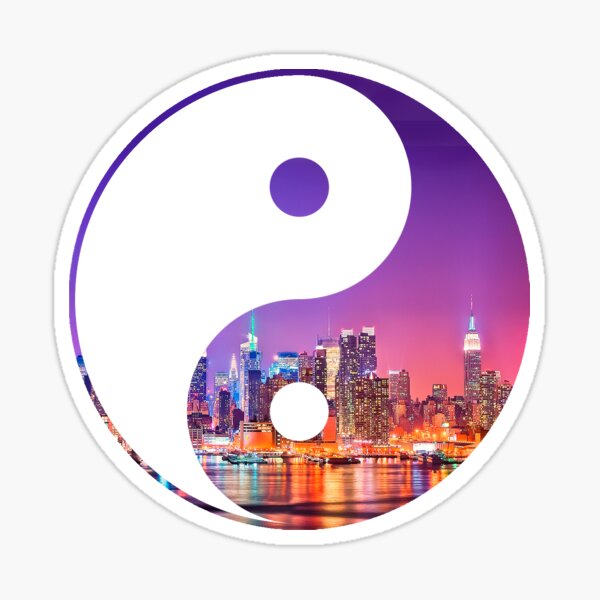 New york yin yang Sticker