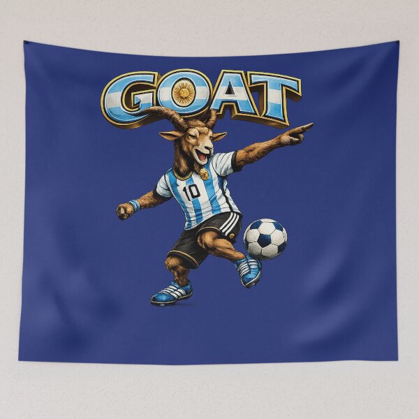 Item preview, El Más Grande de Todos loArgentina Soccer GOAT Number 10s Tiempos Goat Soccer Argentina Fan Cartoon | Funny Football GOAT Graphic designed and sold by digitalbob60.