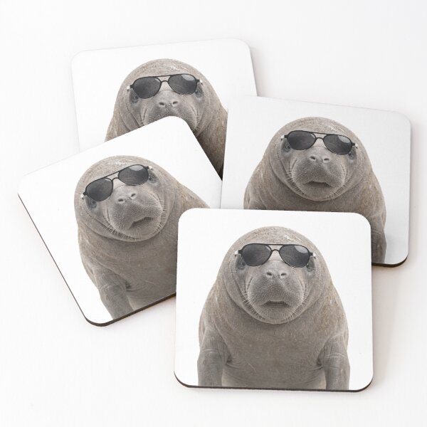 Item preview, Cute Baby Manatee Wearing Sunglasses Funny designed and sold by RareLavender.