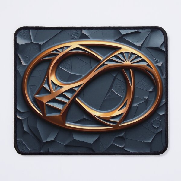Item preview, Gold Infinity Symbol on Dark Cracked Texture designed and sold by IntelliMindDesigns.