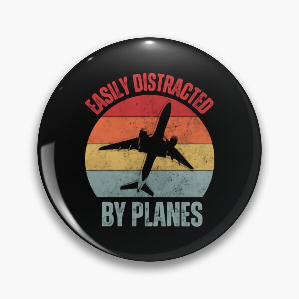 Item preview, Easily Distracted By Planes Aviation Pilot Airplane Lover designed and sold by HumansStuck12.