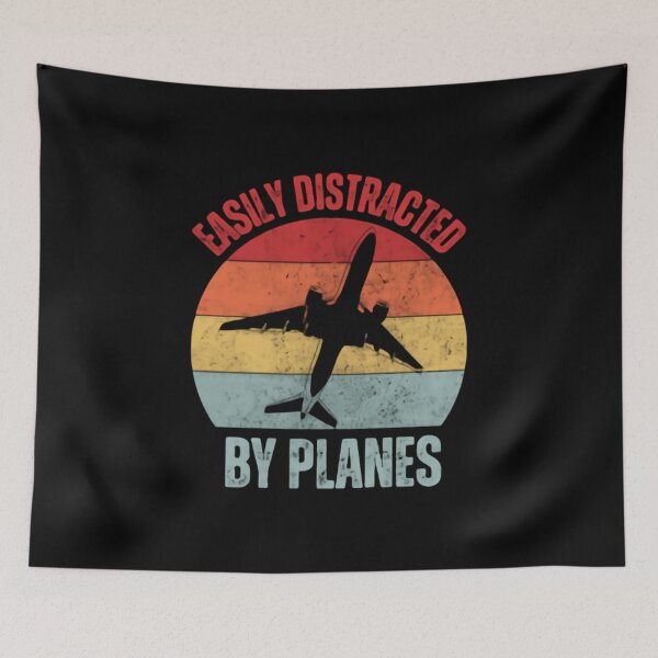 Item preview, Easily Distracted By Planes Aviation Pilot Airplane Lover designed and sold by HumansStuck12.