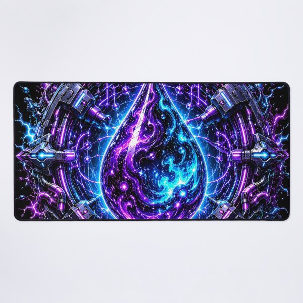 Item preview, Void Liquid Cybernetic Cosmic Droplet Neon Lightning Mesh designed and sold by RiteshCenter .