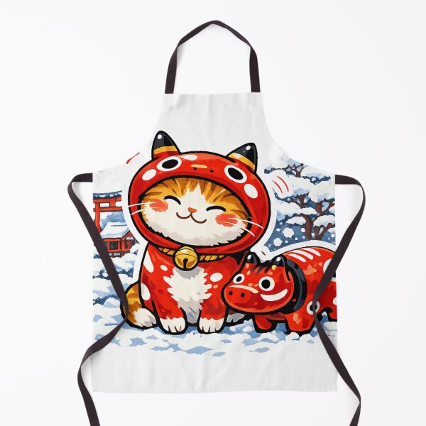 Item preview, Akabeko Cat Sticker – Cute Japanese Lucky Cow Meme | Kawaii Traditional Craft Cat designed and sold by kawaii animal store (in Japan).