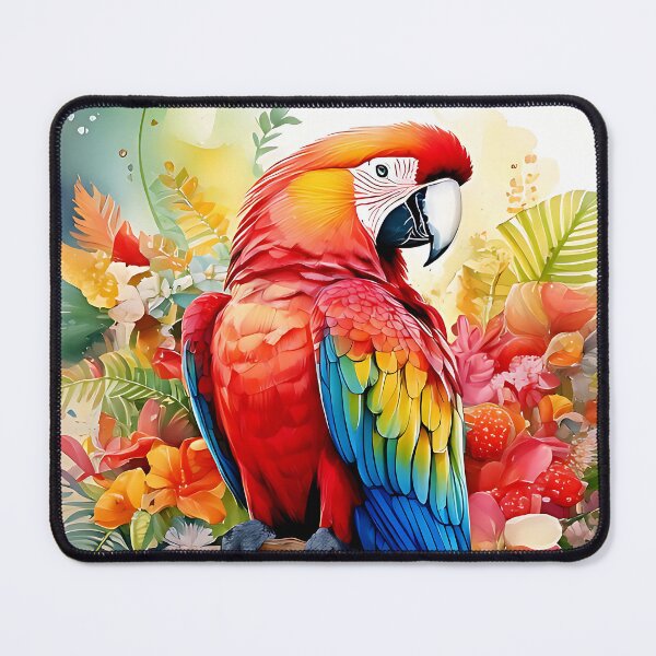 Item preview, Vibrant Macaw Parrot Watercolor Art designed and sold by ToxicInkArt.