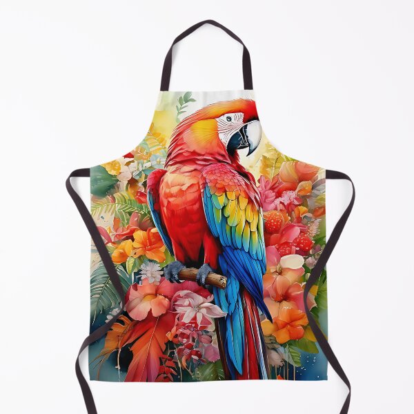 Item preview, Vibrant Macaw Parrot Watercolor Art designed and sold by ToxicInkArt.