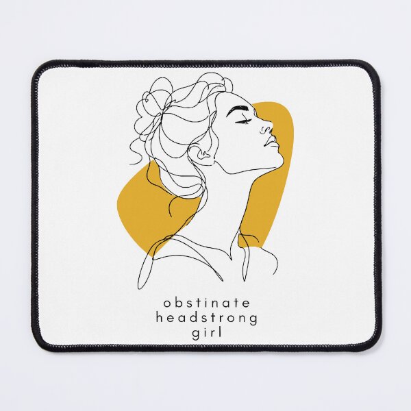 Item preview, Minimalist Line Art Obstinate Headstrong Girl Portrait designed and sold by Imaginationbeyond.