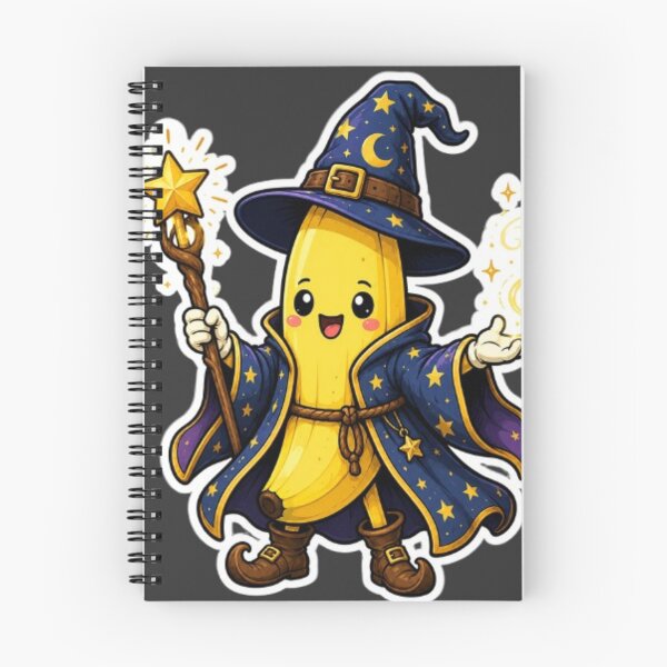 Item preview, Cute Banana Wizard Sticker | Magical Kawaii Banana Mage | Fantasy Cartoon Spellcaster designed and sold by GRYFFWEAR.