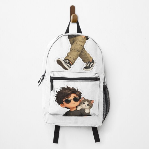 Item preview, Little Explorer & Shoulder Cat Sticker designed and sold by Genzfirevibes.