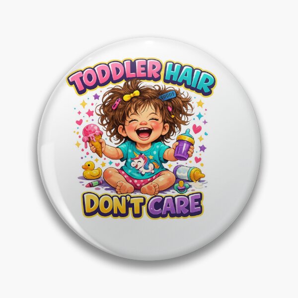 Item preview, Toddler Hair Don’t Care – Funny Toddler Girl T-Shirt Design | Cute Chaos Kids Graphic PNG | Retro Colorful Family Humor Printable designed and sold by Sushikidsntod.