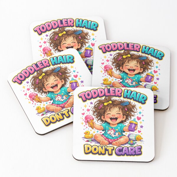 Item preview, Toddler Hair Don’t Care – Funny Toddler Girl T-Shirt Design | Cute Chaos Kids Graphic PNG | Retro Colorful Family Humor Printable designed and sold by Sushikidsntoddlers.