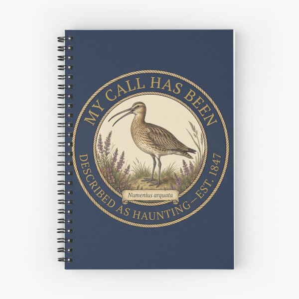 Item preview, My Call Has Been Described as Haunting Curlew Badge designed and sold by CalmCapy Co.