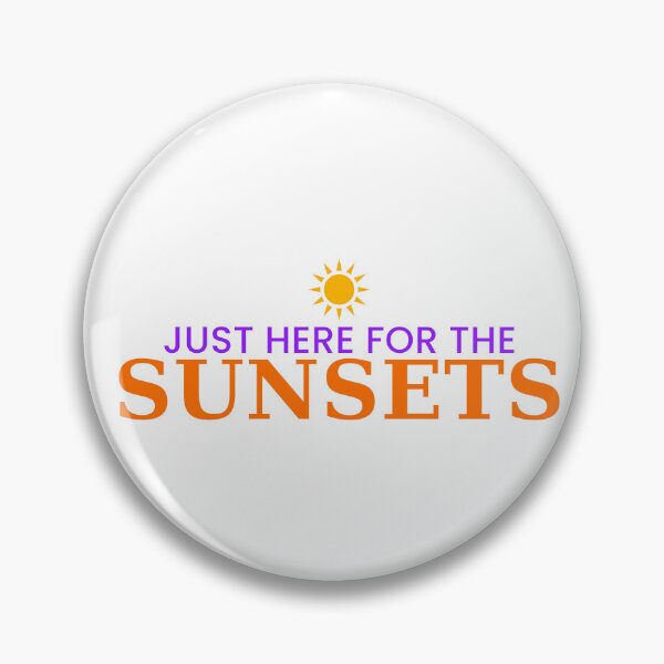 Item preview, Just Here For The Sunsets Funny Summer Tee designed and sold by 7Four1 Designs.
