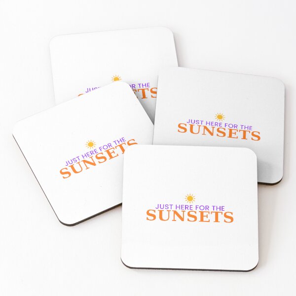 Item preview, Just Here For The Sunsets Funny Summer Tee designed and sold by 7Four1 Designs.