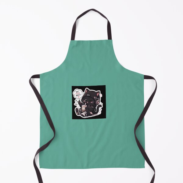 Item preview, "Do Your Best" Kawaii Chibi Black Cat Sticker designed and sold by Jamunakala1.