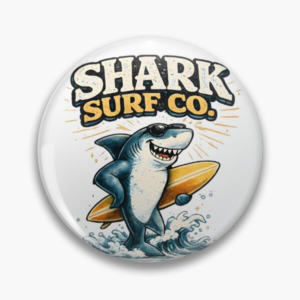 Item preview, Shark Surf Co Vintage Mascot designed and sold by Drofted.