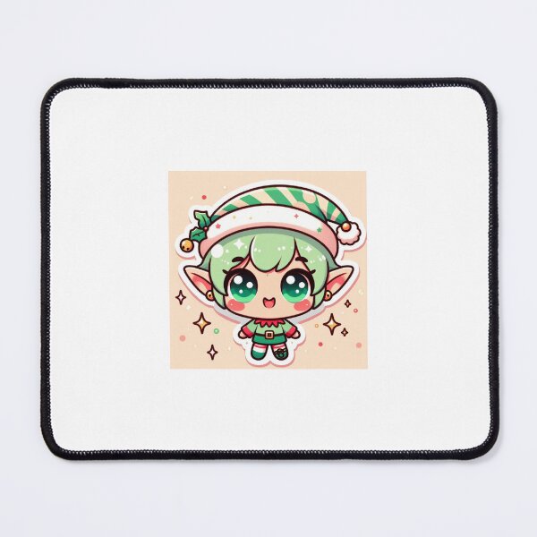 Item preview, Kawaii Christmas Elf Sticker designed and sold by PastelPawsArt.
