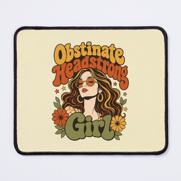 Item preview, Vintage 1970s Obstinate Headstrong Girl Retro Quote designed and sold by Imaginationbeyond.