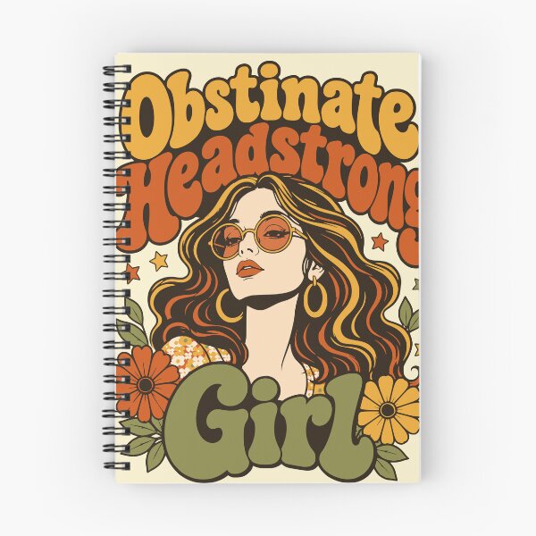 Item preview, Vintage 1970s Obstinate Headstrong Girl Retro Quote designed and sold by Imaginationbeyond.