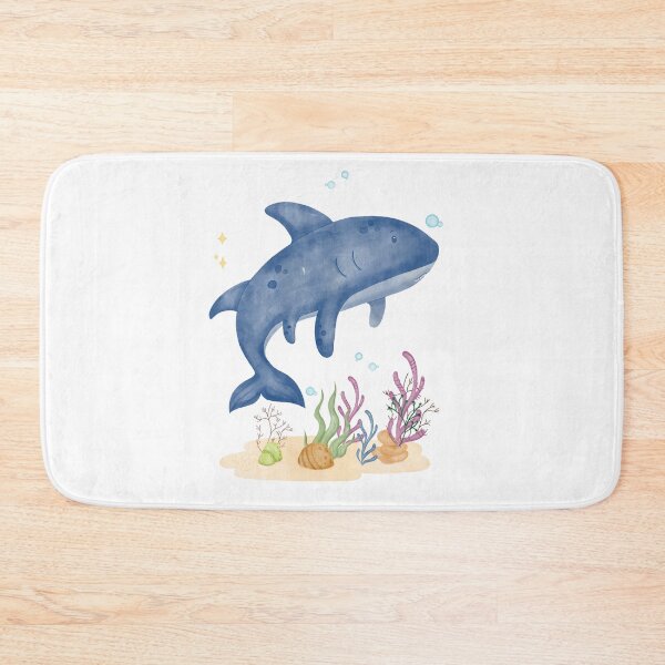 Item preview, Cute Watercolor Shark | Ocean Animal Illustration | Kids Nursery Decor | Coastal Design designed and sold by Andreia Magic Kids.