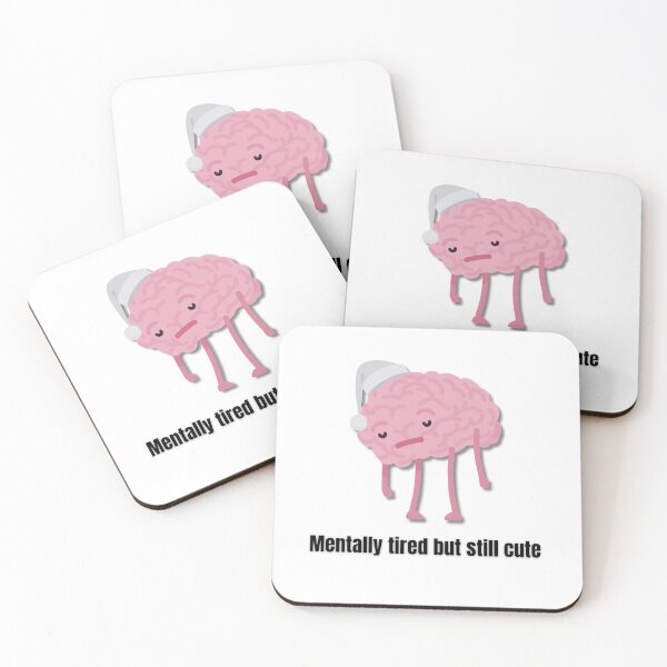Item preview, Mentally Tired But Still Cute – Funny Aesthetic Quote Design designed and sold by Btra.