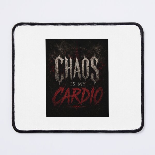 Item preview, Chaos Is My Cardio" + "Dark Humor Workout T-Shirt designed and sold by MOTIV8URSELF.
