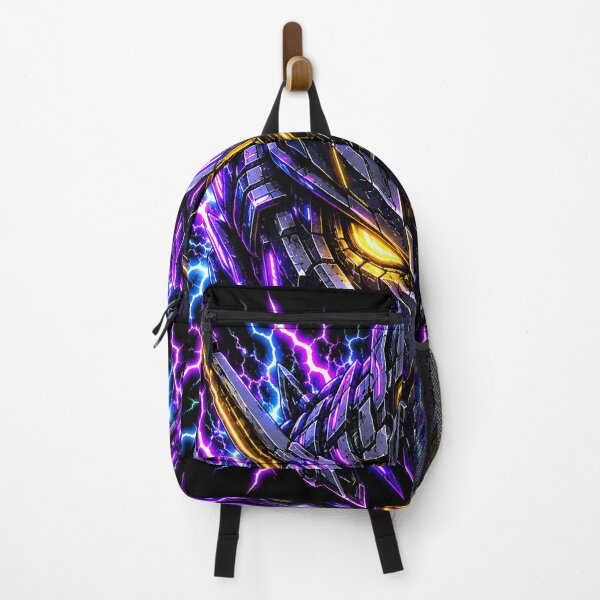 Item preview, Void Mecha Cybernetic Armored Robot Head Neon Lightning designed and sold by RiteshCenter .