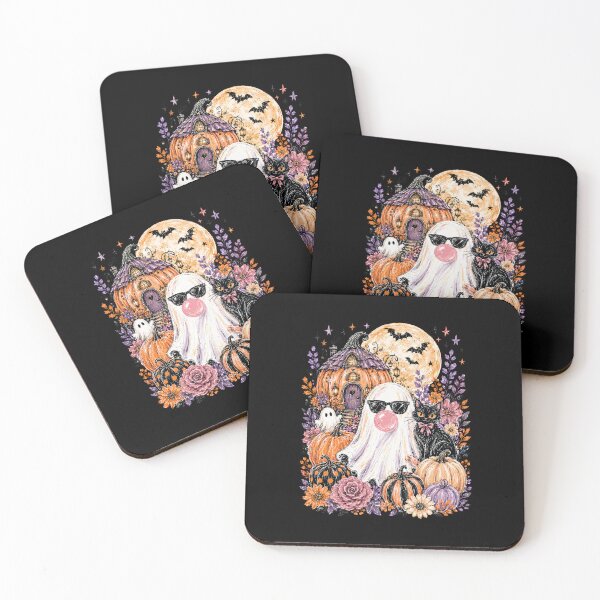 Item preview, funny Halloween retro black cat Ghost Spooky gift designed and sold by Amzkao.