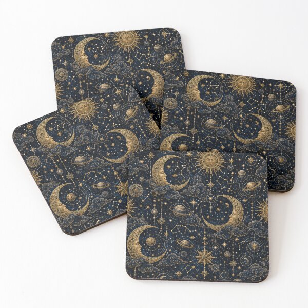 Item preview, Celestial Moon and Stars on Midnight Sky designed and sold by Siti Hoiriyah.