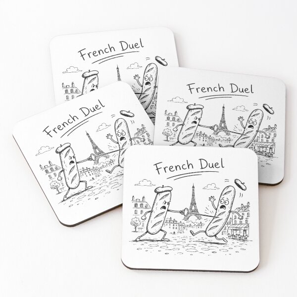 Item preview, French Duel Funny Baguette France Humor Vintage Design designed and sold by MonkiFlipp.