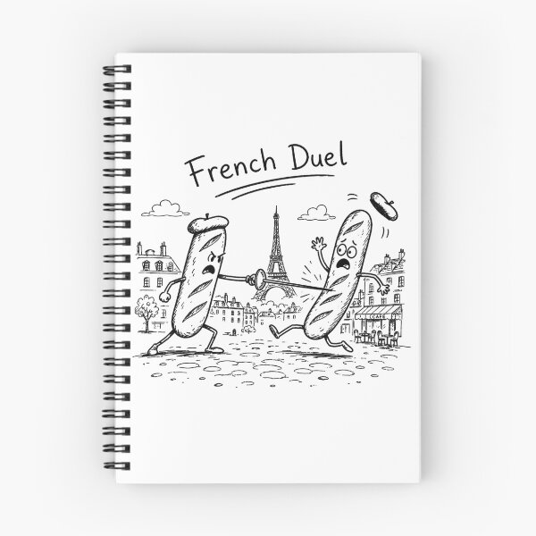 Item preview, French Duel Funny Baguette France Humor Vintage Design designed and sold by MonkiFlipp.
