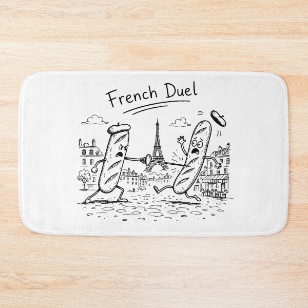 Item preview, French Duel Funny Baguette France Humor Vintage Design designed and sold by MonkiFlipp.