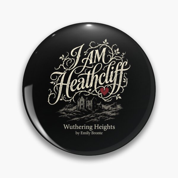 Item preview, Wuthering Heights I Am Heathcliff Calligraphy Thorn Heart designed and sold by Fenay Designs.