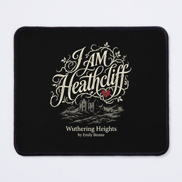 Item preview, Wuthering Heights I Am Heathcliff Calligraphy Thorn Heart designed and sold by Fenay Designs.