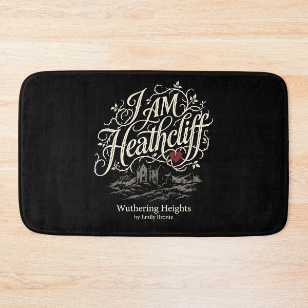 Item preview, Wuthering Heights I Am Heathcliff Calligraphy Thorn Heart designed and sold by Fenay Designs.
