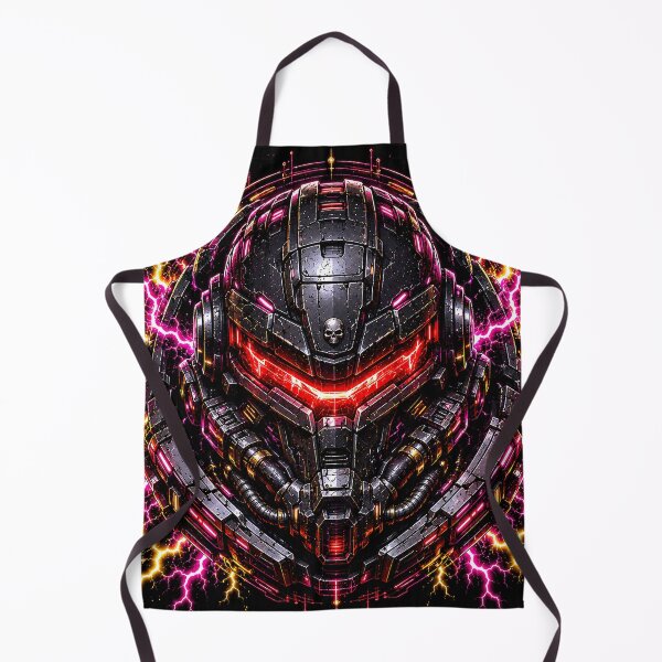 Item preview, Void Marine Cybernetic Armored Helmet Red Visor Lightning designed and sold by RiteshCenter .