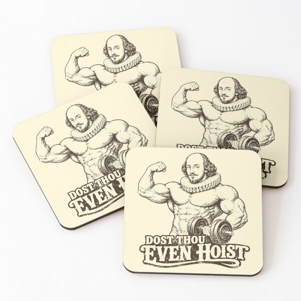 Item preview, Vintage Shakespeare Dost Thou Even Hoist Gym Art designed and sold by Imaginationbeyond.