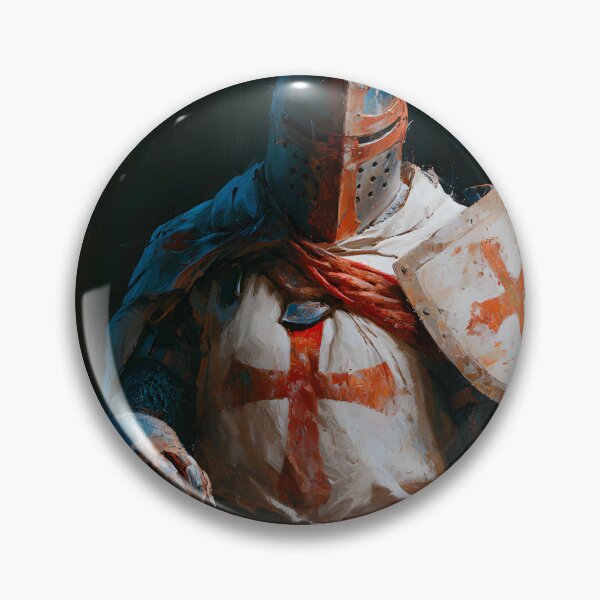 Item preview, Crusader Knight of God Templar In Helmet Worthy Warrior Art designed and sold by GrinGalore.