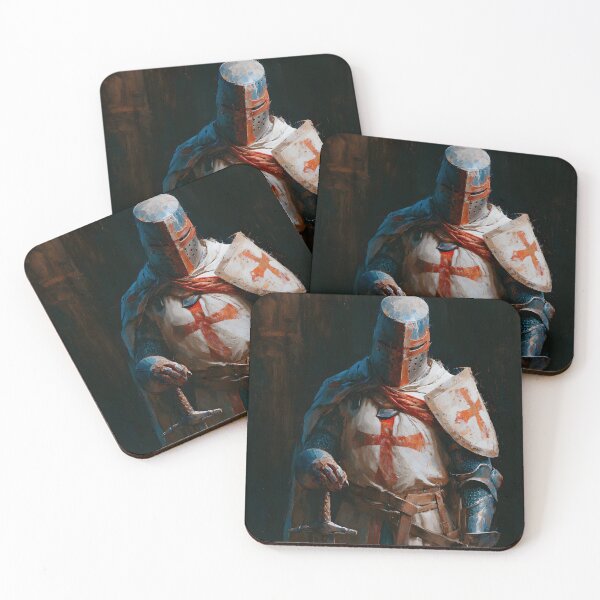 Item preview, Crusader Knight of God Templar In Helmet Worthy Warrior Art designed and sold by GrinGalore.