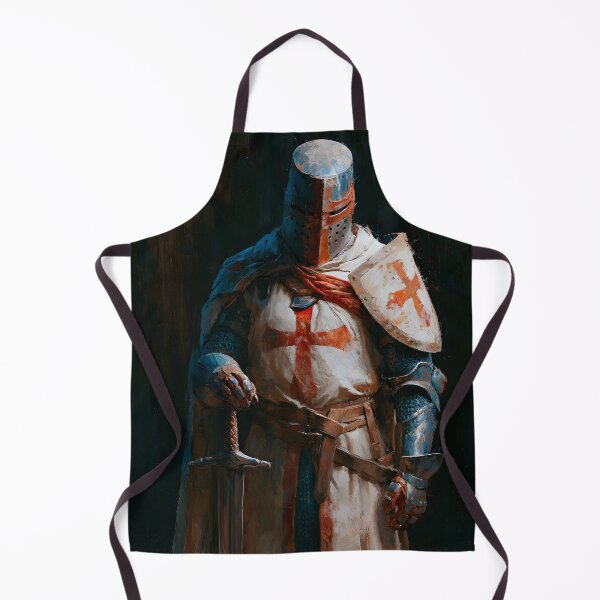 Item preview, Crusader Knight of God Templar In Helmet Worthy Warrior Art designed and sold by GrinGalore.