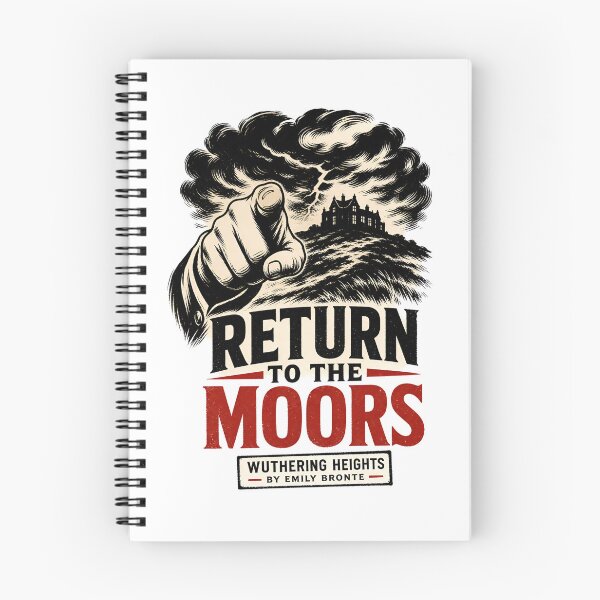 Item preview, Return To The Moors Wuthering Heights Vintage Retro Poster designed and sold by Fenay Designs.