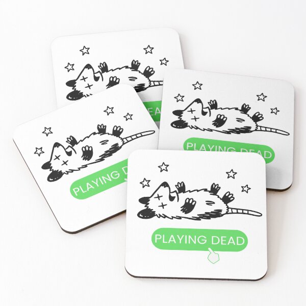 Item preview, Playing Dead Opossum Funny Button UI T-Shirt | Cute Doodle Animal Meme Tee | AuDHD Neurospicy Shutdown Mode Gift designed and sold by lenalenspod.