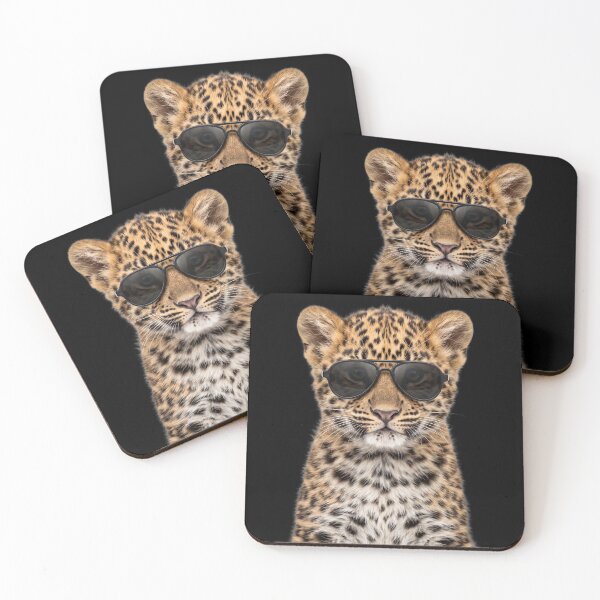 Item preview, Cute Baby Leopard Wearing Sunglasses Funny designed and sold by RareLavender.