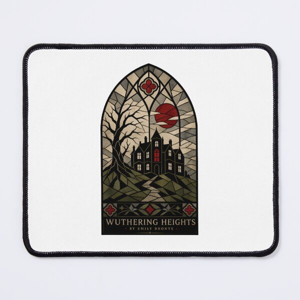 Item preview, Wuthering Heights Stained Glass Gothic Manor Red Moon designed and sold by Fenay Designs.