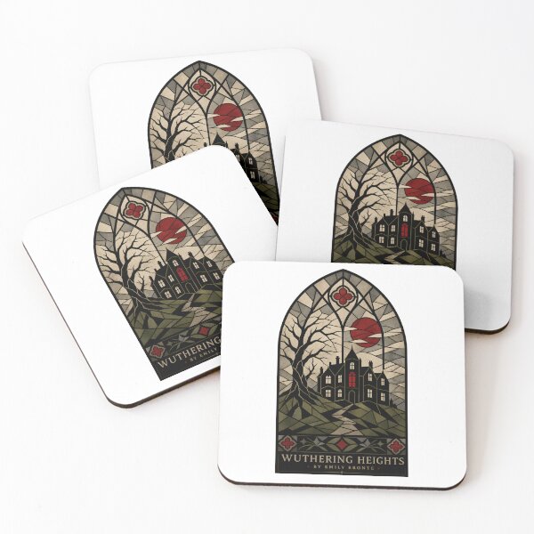 Item preview, Wuthering Heights Stained Glass Gothic Manor Red Moon designed and sold by Fenay Designs.