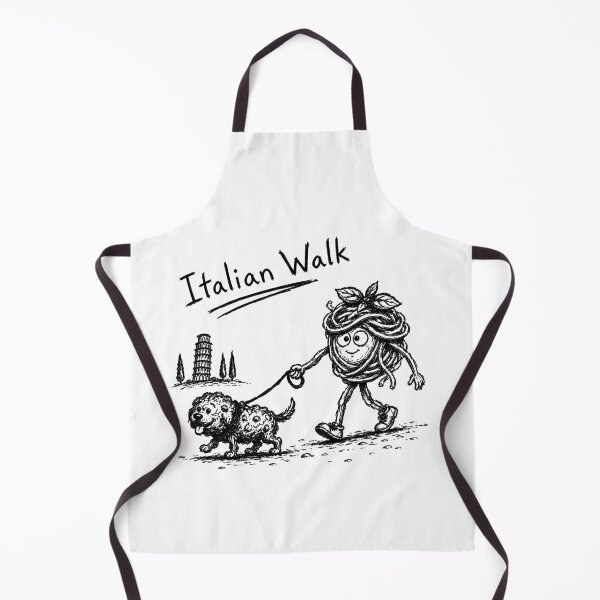 Item preview, Italian Walk Funny Pasta Dog Italy Humor Vintage Design designed and sold by MonkiFlipp.