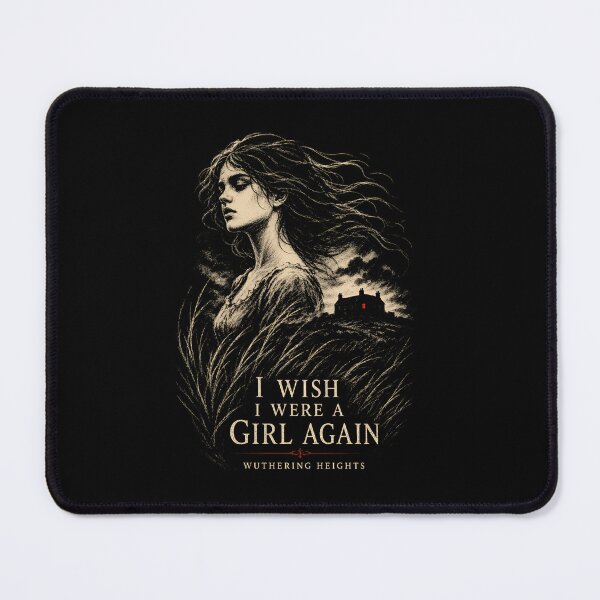 Item preview, Wuthering Heights I Wish I Were A Girl Again Cathy Quote Portrait designed and sold by Fenay Designs.