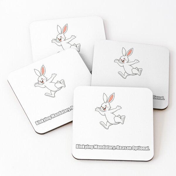 Item preview, Rabbit - Binkying Mandatory Reason Optional - Funny Rabbit Gift designed and sold by pawdrops.
