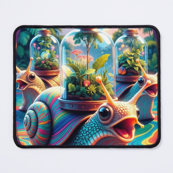 Item preview, Joyful Snails with Terrarium Shells Crest Art designed and sold by IntelliMindDesigns.