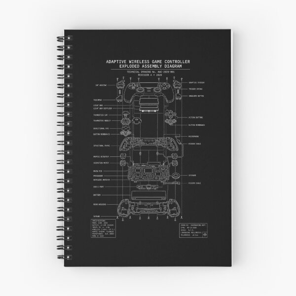 Item preview, Next Gen Wireless Game Controller Exploded View Blueprint – Gaming Tech Art designed and sold by DraftGear.